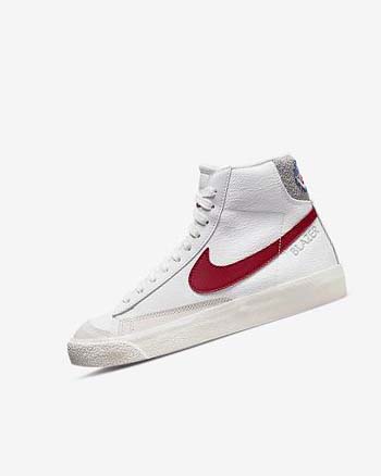 Nike Blazer Mid '77 Blancos Grises Claro Rojos | MX 3088